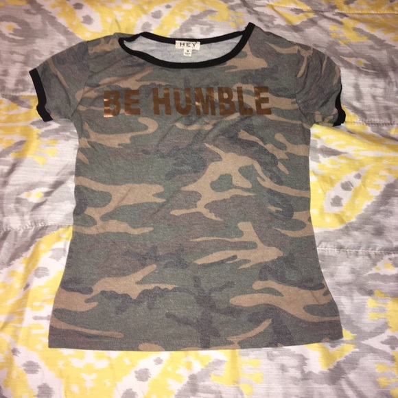 HEY collection Tops - Be Humble Ringer Tee HEY collection Tops - Be Humble Ringer Tee